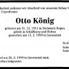 Koenig Otto 1911-1999 Todesanzeige